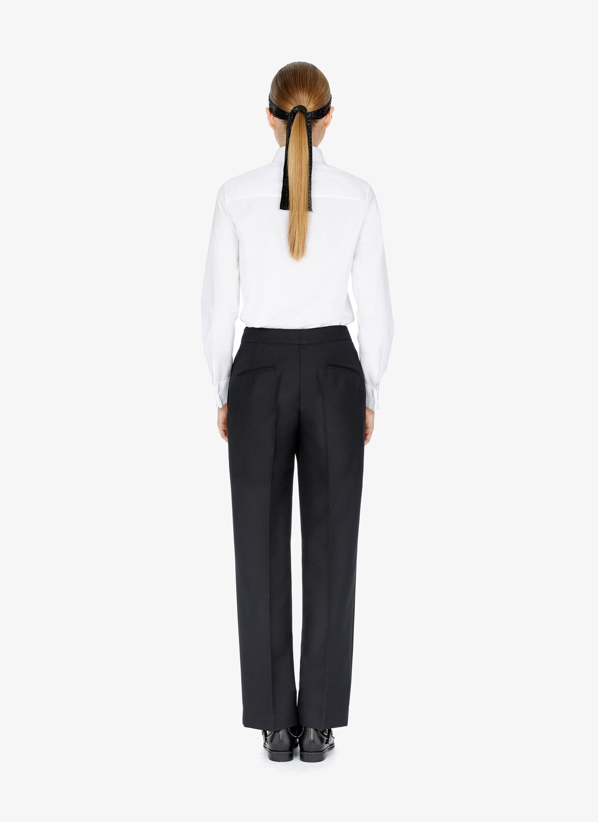 Pantaloni Eleganti In Misto Lana  ALAÏA PANTALONI ELEGANTI IN MISTO LANA  NERO